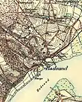 Map of Hadsund from around 1900.