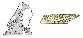 Location of Ridgeside in Hamilton County, Tennessee
