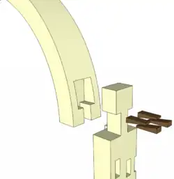 Sample detail of Hammer-headed tenon.