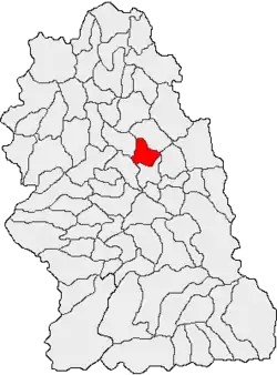 Location in Hunedoara County