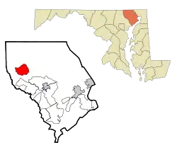 Location of Jarrettsville, Maryland