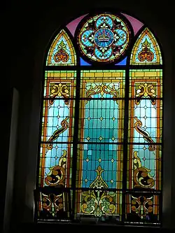 Large stained glass window