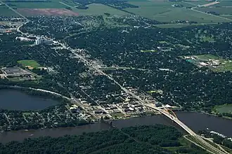Aerial view of Hastings