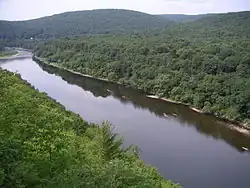 Canoeing on the river at Hawk's Nest (Orange County, New York)