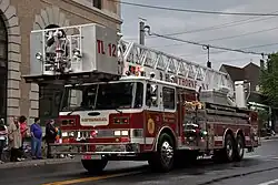 Fire Department Tower Ladder 12, a 1983 Pierce Arrow/LTI 1500/150/85&nbsp;ft.