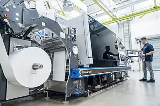 The Gallus One label printing machine, which has been in production since 2022