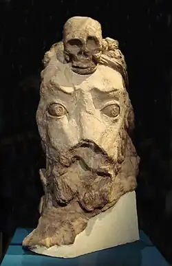 Head of a demon, 7th century, Buddhist temple of Quva (Ferghana), Uzbekistan.[5]