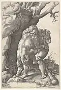 An engraving created by Adamo Scultori and Giulio Romano. Currently held in the Metropolitan Museum of Art.