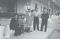 Narciso Chavarría brothers and their families in 1947; Rodolfo Narciso is standing behind the group.[a]