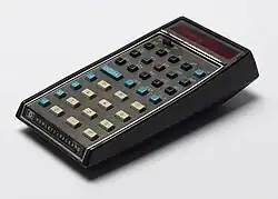 The HP-35, the world's first scientific pocket calculator by Hewlett Packard (1972).