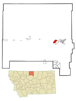 Location of Beaver Creek, Montana