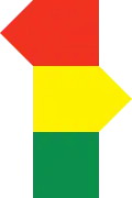 10a: On red or yellow traffic light, trams turn into the following direction