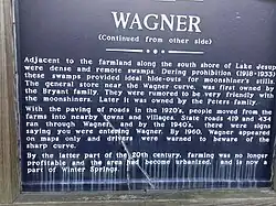 Back side of "Wagner" marker
