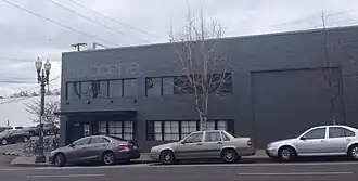 Square gray building