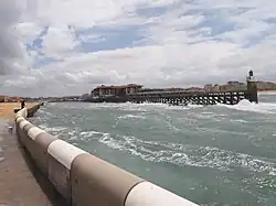 Entrance for boats to marina