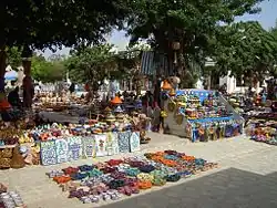 Street view of a market in Houmt Souk