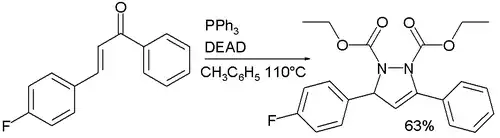 Reaction of DEAD/triphenylphosphine with chalcones