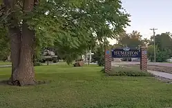Humeston welcome sign