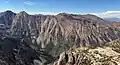Hunewill Peak (left), Victoria Peak (center), Eagle Peak (right). View looking north from The Incredible Hulk.