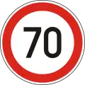C-033-70 Speed limit (70 km/h)