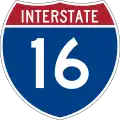 Interstate 16 marker