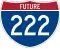 Future Interstate 222 marker