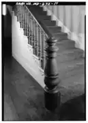 Detail of Newel Post and Balustrade of Stairway