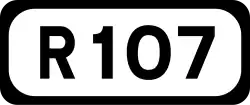 R107 road shield}}