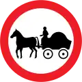 No animal-drawn vehicles