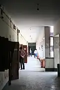 Open corridor of the school building