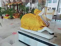 Lord Nandi statue at Lord Shiva temple.