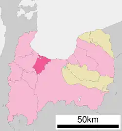 Location of Imizu in Toyama Prefecture