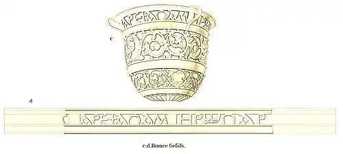 A bronze incense burner with a Nubian inscription