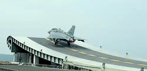 Test flight of HAL Tejas Naval at INS Hansa