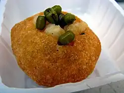 Panipuri, a popular street snack in the Indian subcontinent