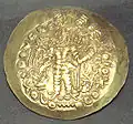 A gold Indo-Sassanid coin.