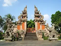 Candi bentar split gate marking entrance into a compound