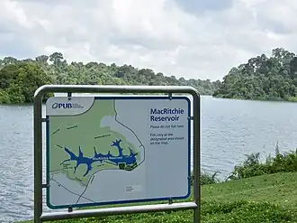 MacRitchie Reservoir with a map