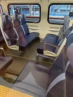 Seats and outlets in M9 cars