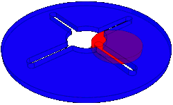 Animation showing an internal Geneva drive in operation