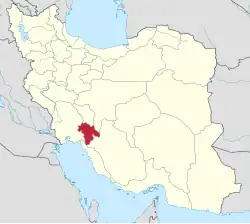 Location of Kohgiluyeh and Boyer-Ahmad province in&nbsp;Iran