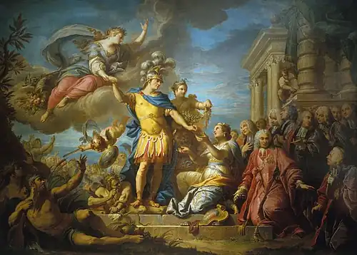 Allegory in Honour of the Publication of the Peace of Aix-la-Chapelle by Jacques Dumont le Romain