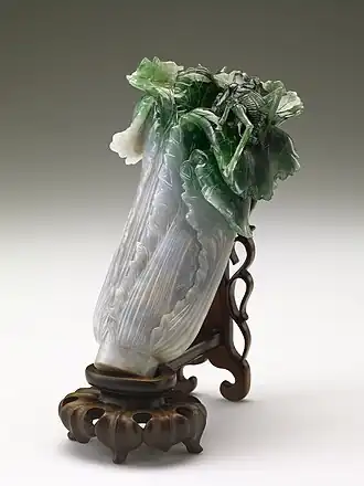 Bok choy as depicted in art, the Jadeite Cabbage[18]