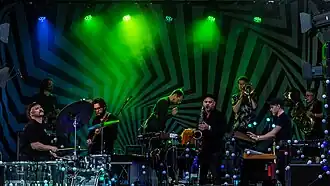 Jaga Jazzist at Terrassejazz 2021 in Evje, Norway Photo: Birgit Fostervold