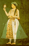 The young emperor Jahangir wearing an imperial jamdani Sash