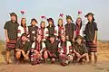 Jampui youths in traditional attire. A dance troupe.