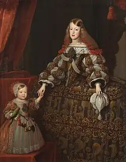 Empress Margarita Teresa and her daughter Maria Antonia (c. 1670) by Jan Thomas van Ieperen, Hofburg Palace, Vienna
