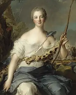 Madame de Pompadour as Diane the Huntress, by Jean-Marc Nattier (1746)