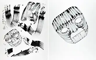 Accord de deux - Ci-devant-après, 1989, acrylic on canvas