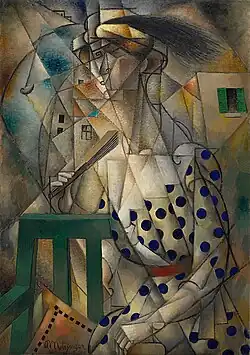 Jean Metzinger, 1912, Femme à l'Éventail (Woman with a Fan), oil on canvas, 90.7 × 64.2&nbsp;cm, Solomon R. Guggenheim Museum, New York